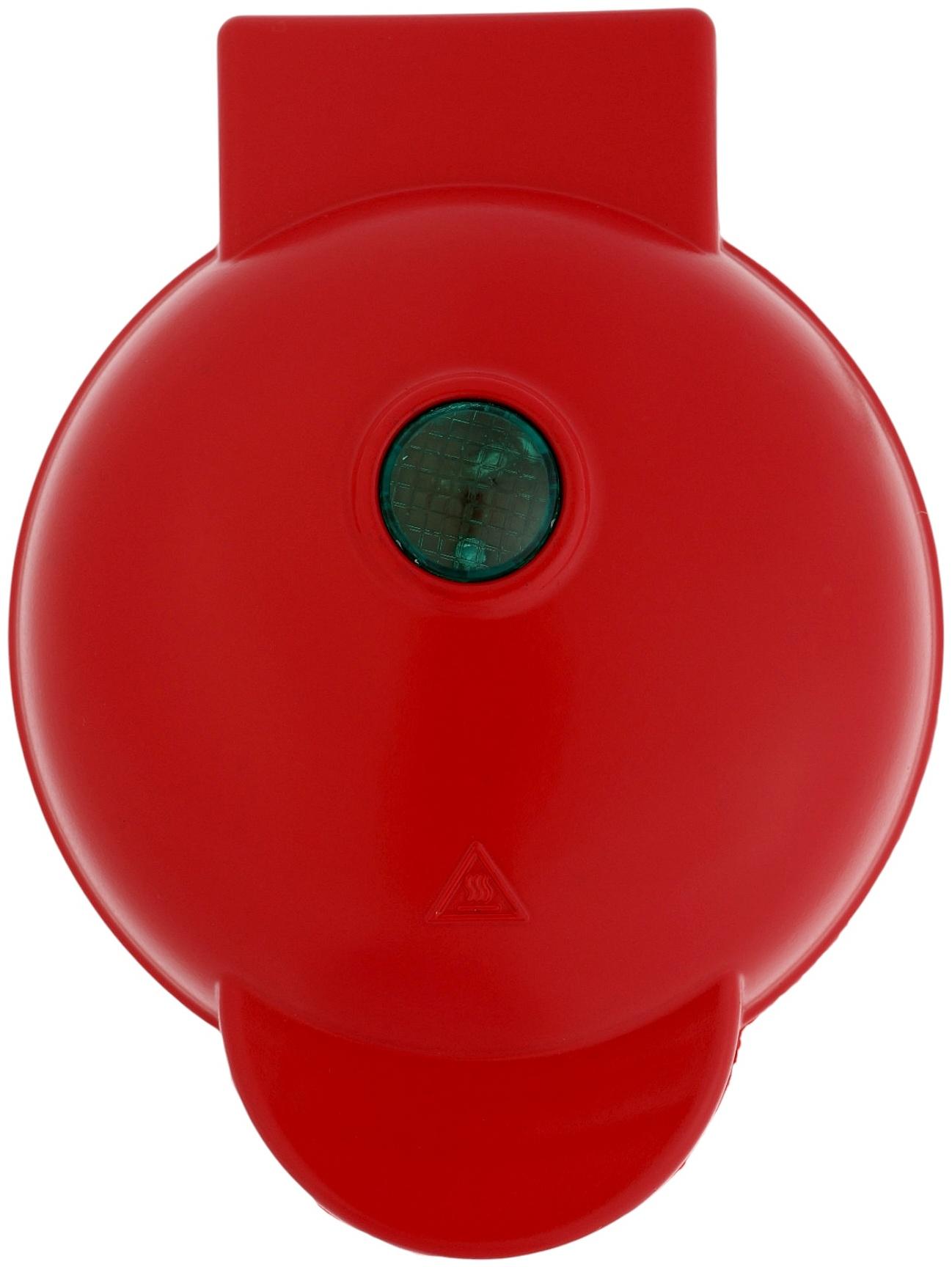 Электровафельница WV-01, 350 Вт, венские вафли, антипригарное покрытие, красная