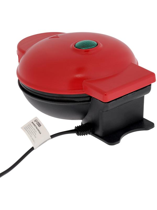 Электровафельница WV-01, 350 Вт, венские вафли, антипригарное покрытие, красная