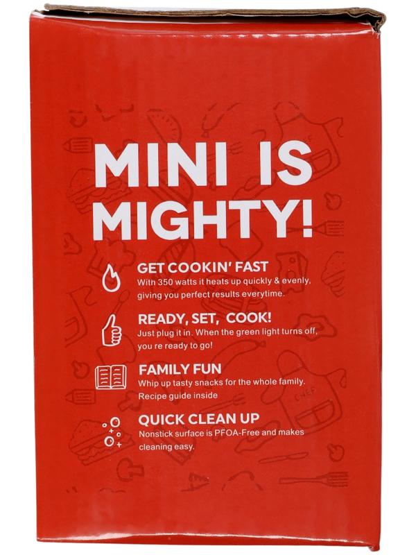 Электровафельница WV-01, 350 Вт, венские вафли, антипригарное покрытие, красная