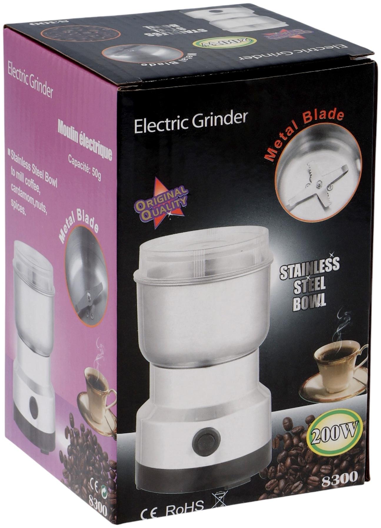 Кофемолка электрическая LCG-01, 200 Вт, 85 г, белая