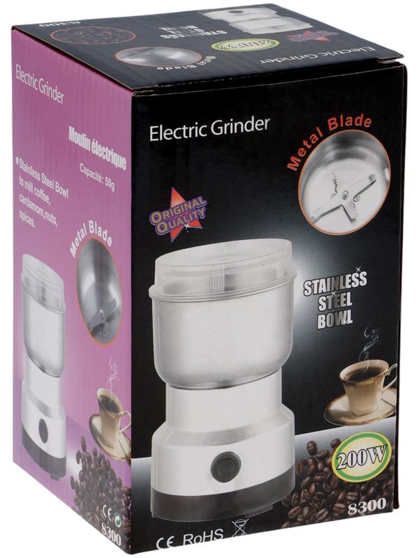 Кофемолка электрическая LCG-01, 200 Вт, 85 г, белая