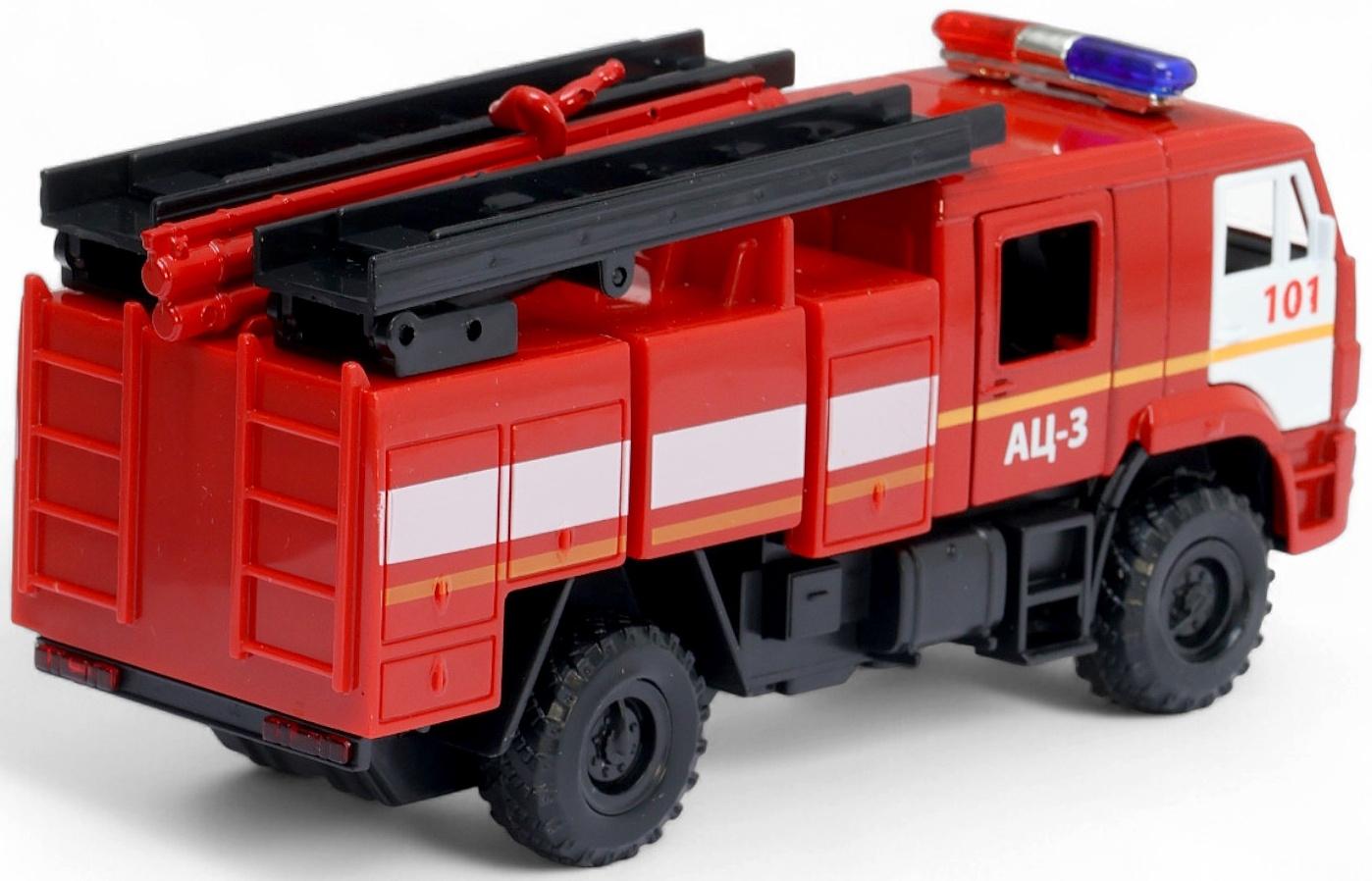 Машинка металлическая «Пожарная автоцистерна», открываются двери, 15 см