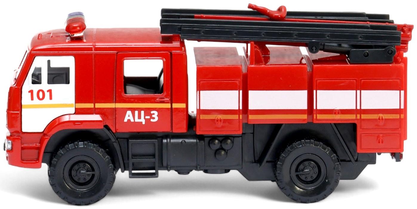 Машинка металлическая «Пожарная автоцистерна», открываются двери, 15 см