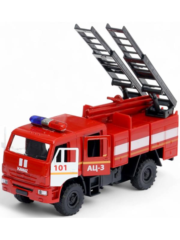 Машинка металлическая «Пожарная автоцистерна», открываются двери, 15 см