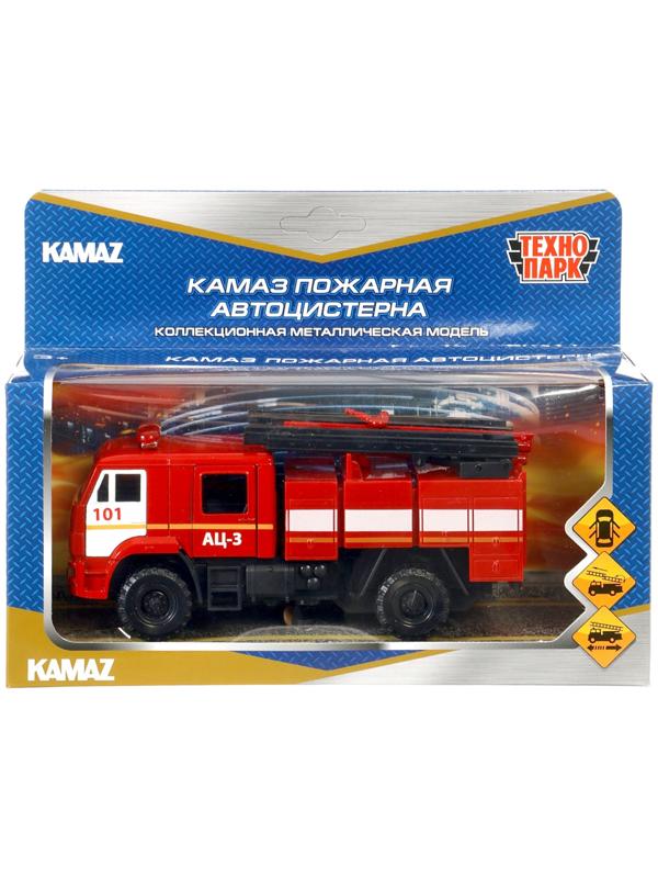 Машинка металлическая «Пожарная автоцистерна», открываются двери, 15 см