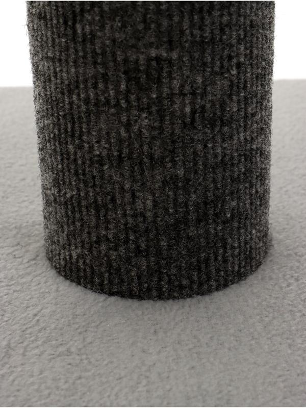 Когтеточка «Столбик» Lowcost ковролиновая с игрушкой, 35×35×85 см, микс цветов