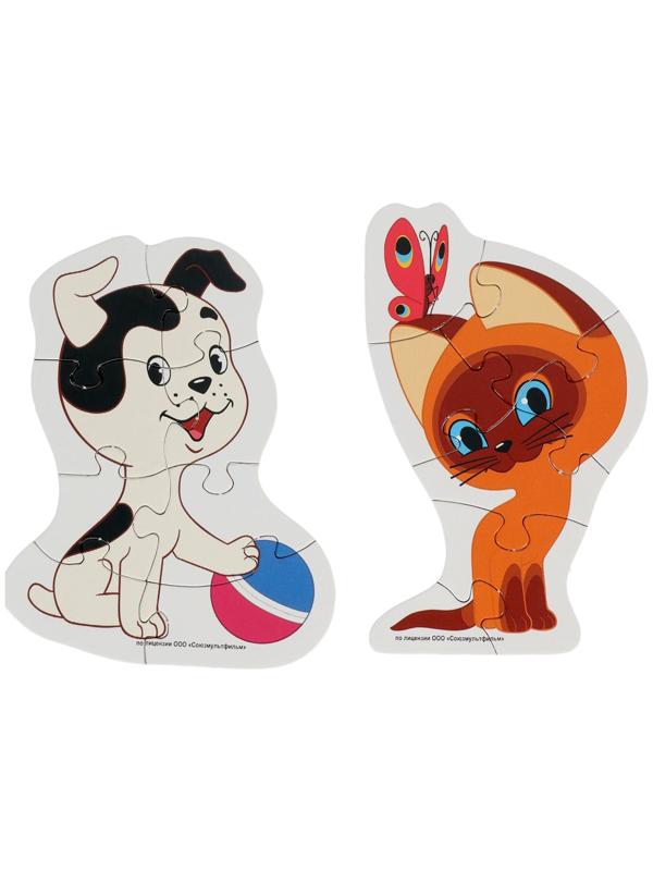 Игра - головоломка фигурная «Котёнок по имени Гав. Союзмультфильм», 2 пазла