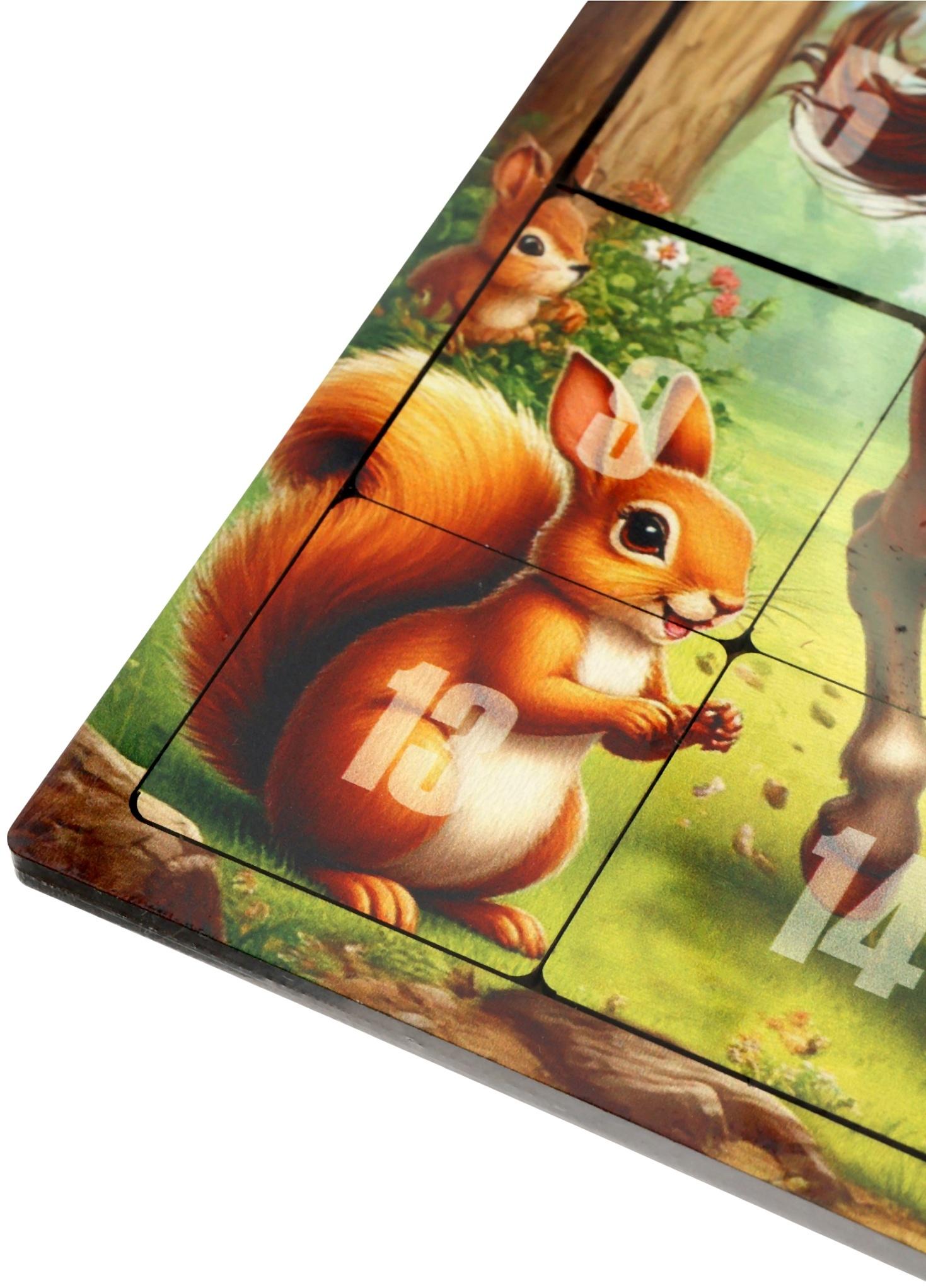 Настольная игра логическая «Пятнашки. Лошадка с белочками», 22×22 см, головоломка