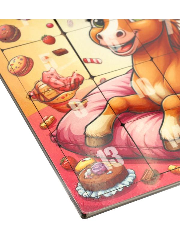 Настольная игра логическая «Пятнашки. Лошадка со сладостями», 22×22 см, головоломка