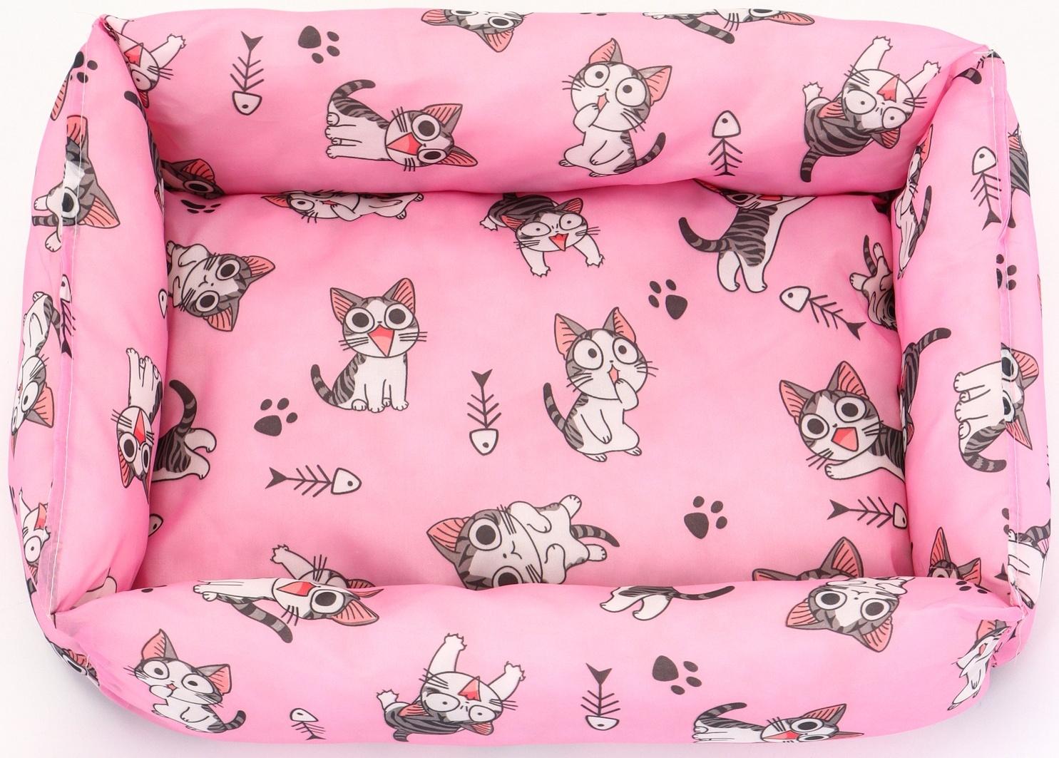 Лежанка для кошек, 40×30×15 см, розовая
