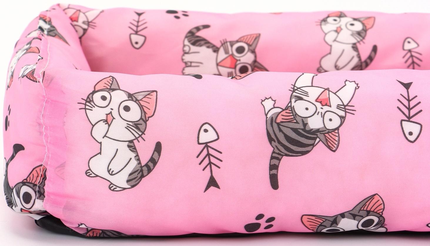 Лежанка для кошек, 40×30×15 см, розовая