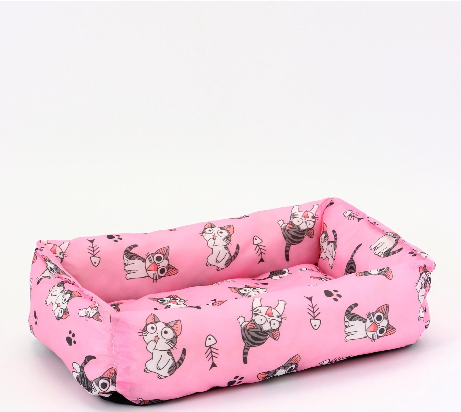 Лежанка для кошек, 40×30×15 см, розовая