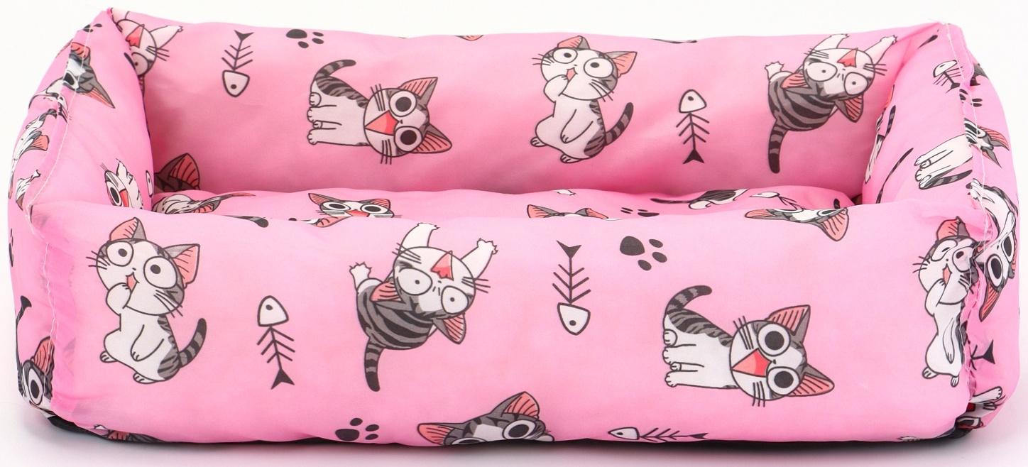 Лежанка для кошек, 40×30×15 см, розовая