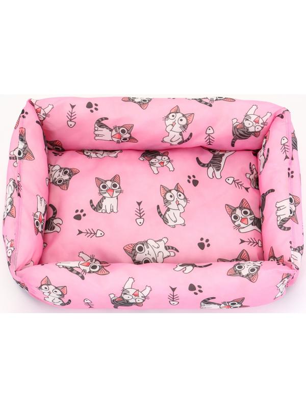 Лежанка для кошек, 40×30×15 см, розовая