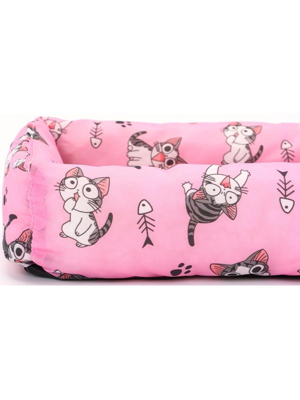 Лежанка для кошек, 40×30×15 см, розовая