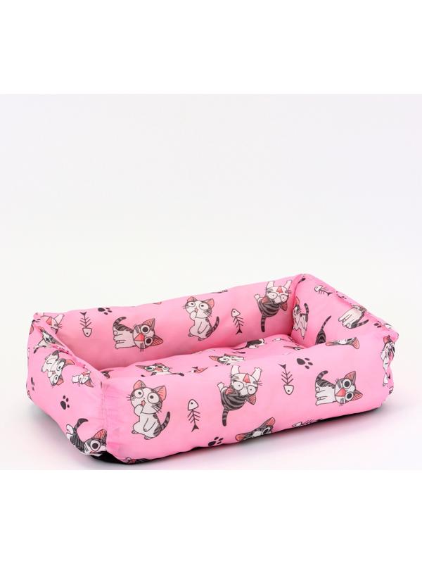 Лежанка для кошек, 40×30×15 см, розовая