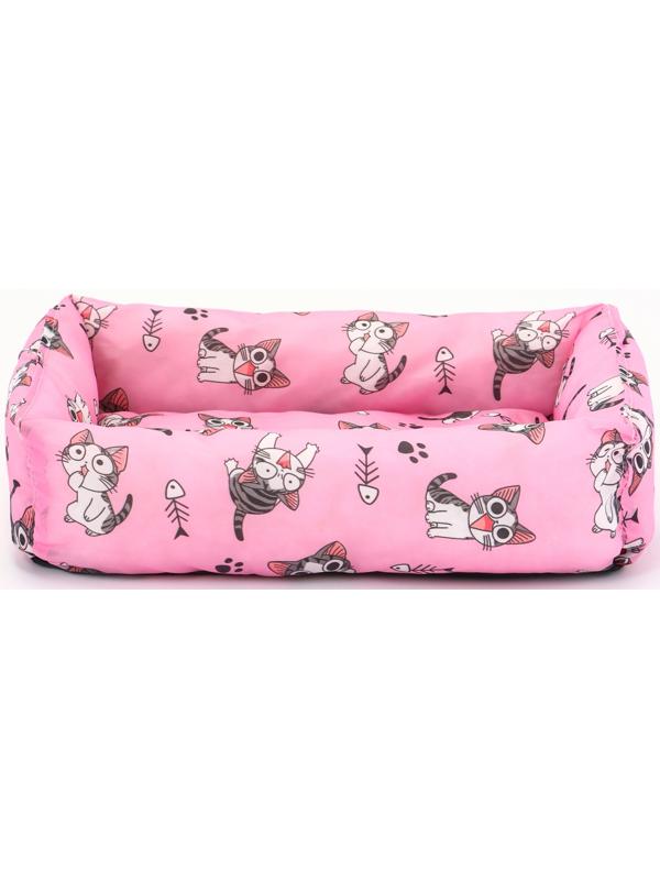 Лежанка для кошек, 40×30×15 см, розовая