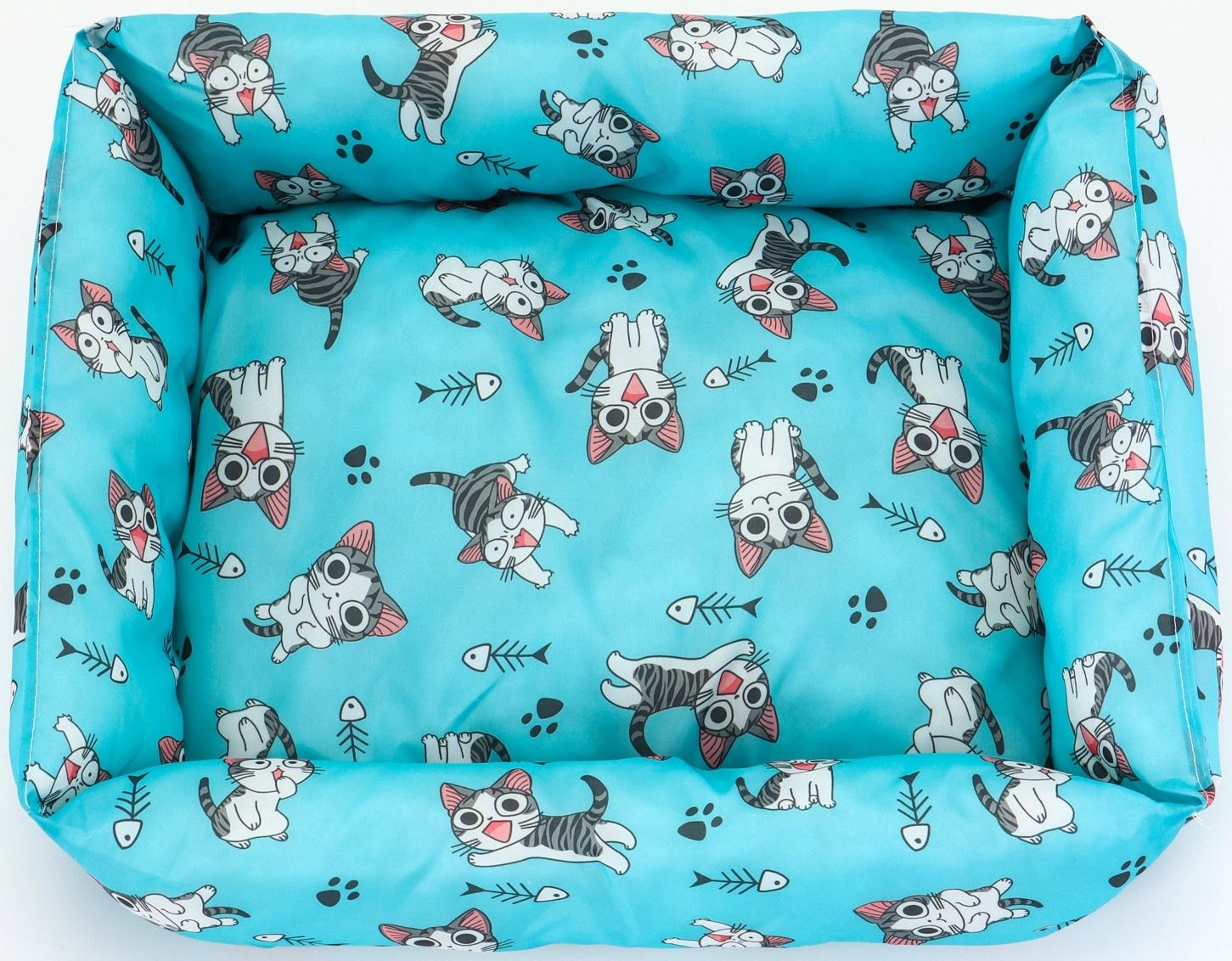 Лежанка для кошек, 50×40×15 см, голубая