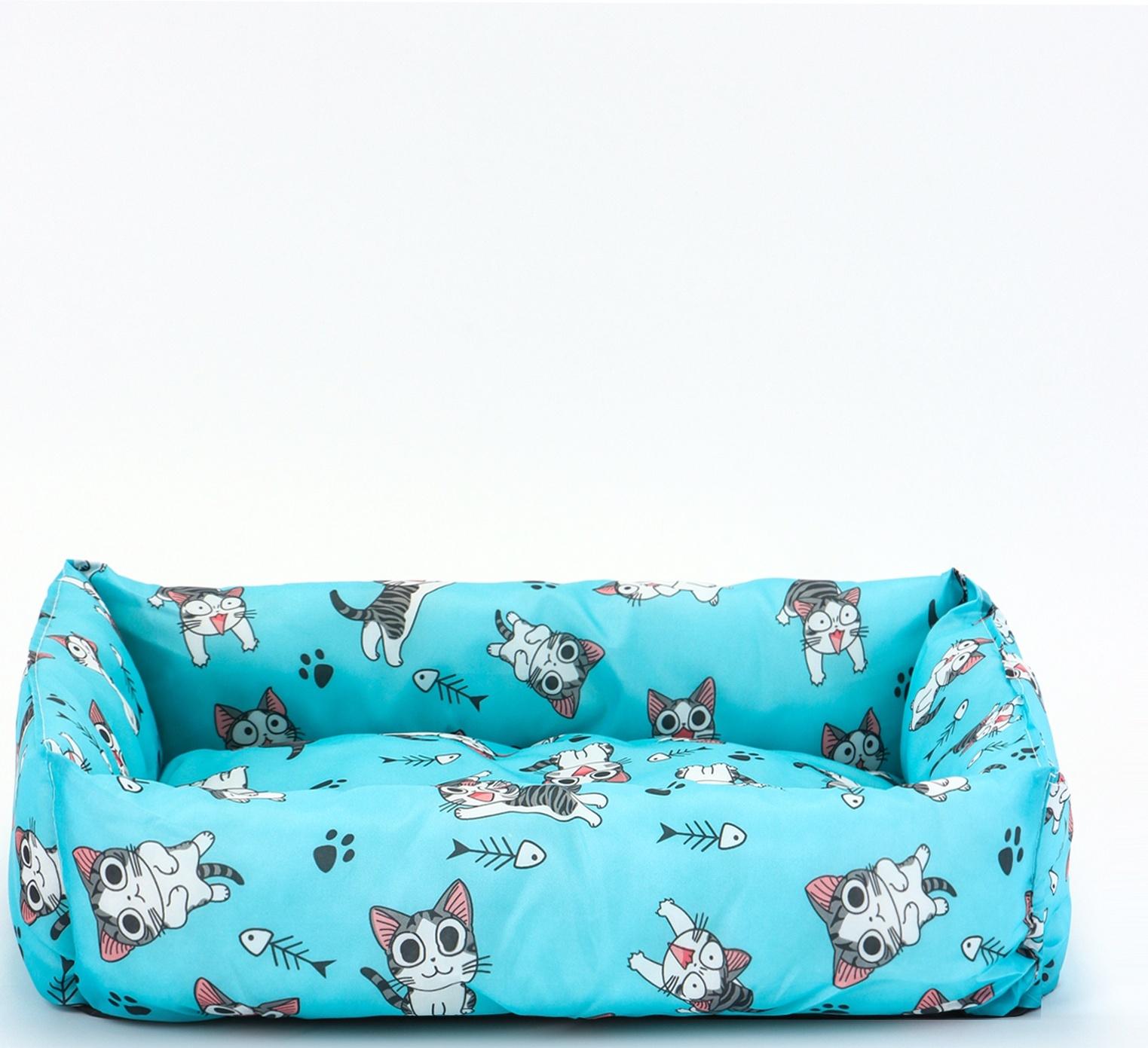 Лежанка для кошек, 50×40×15 см, голубая