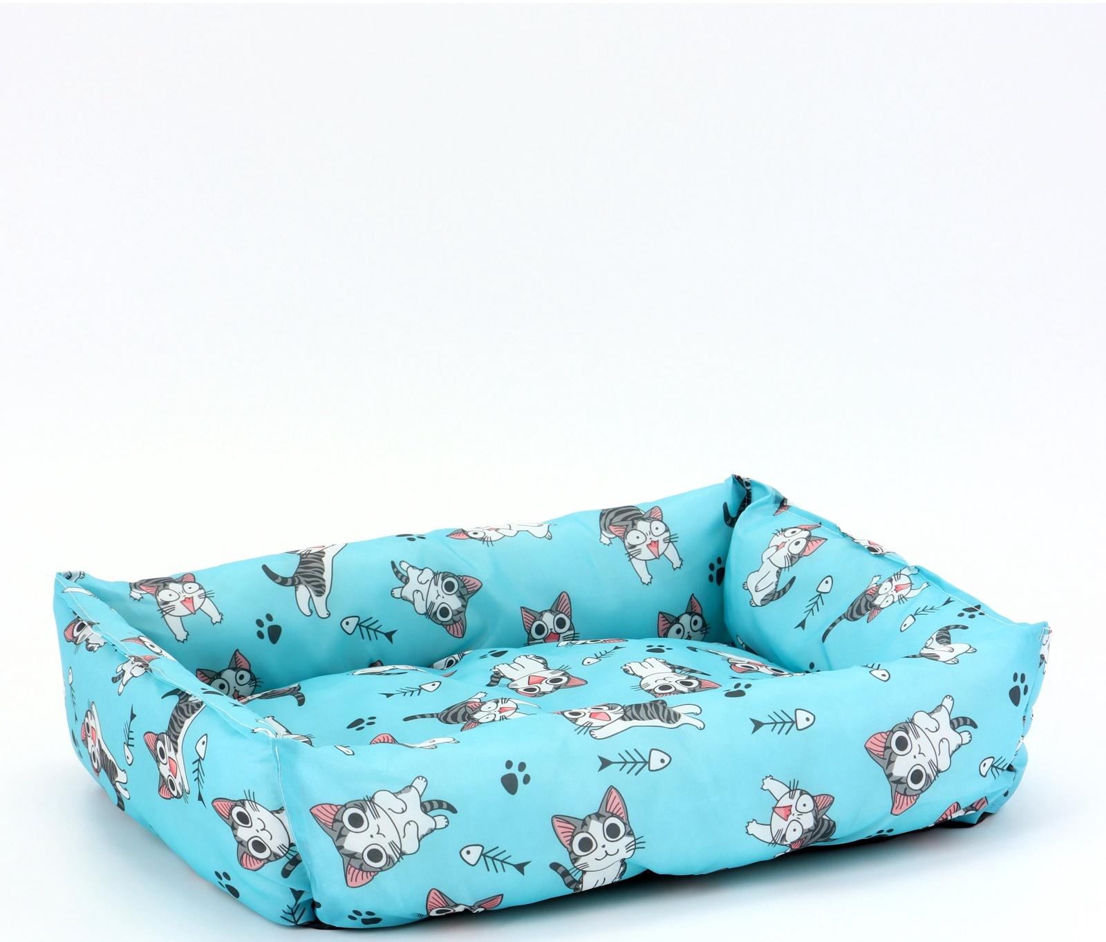 Лежанка для кошек, 50×40×15 см, голубая