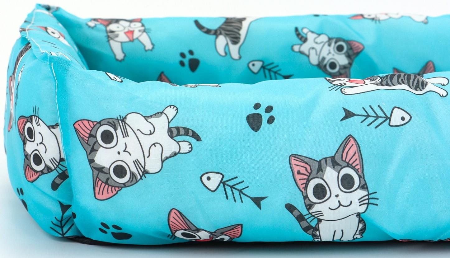 Лежанка для кошек, 50×40×15 см, голубая