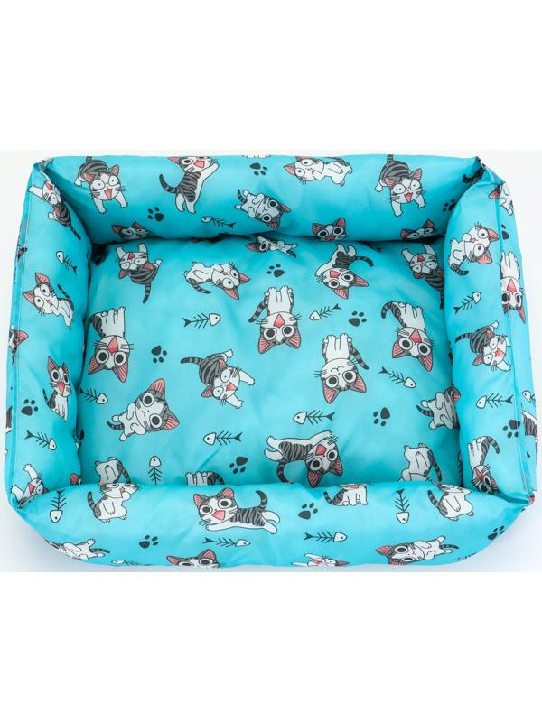 Лежанка для кошек, 50×40×15 см, голубая