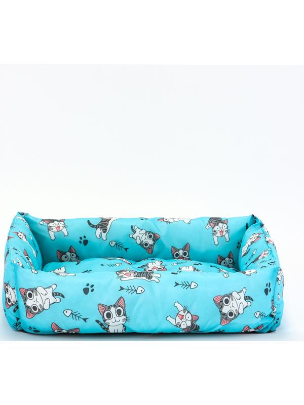Лежанка для кошек, 50×40×15 см, голубая