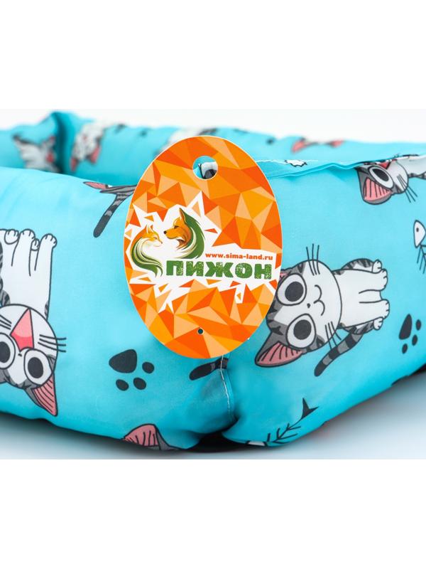 Лежанка для кошек, 50×40×15 см, голубая