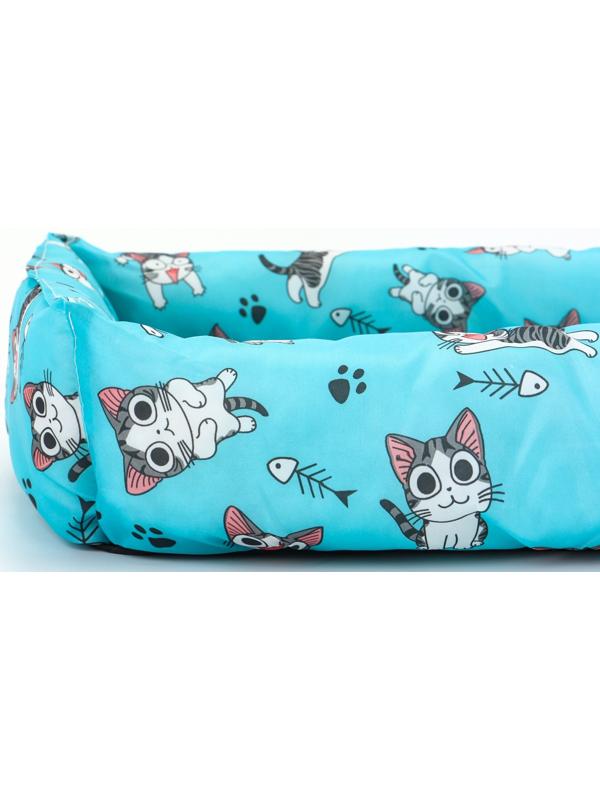 Лежанка для кошек, 50×40×15 см, голубая