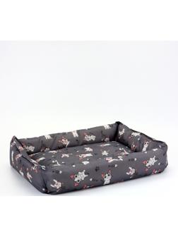 Лежанка для кошек, 60×45×15 см, серая