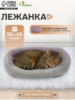 Лежанка для животных, 50×45 см, серый