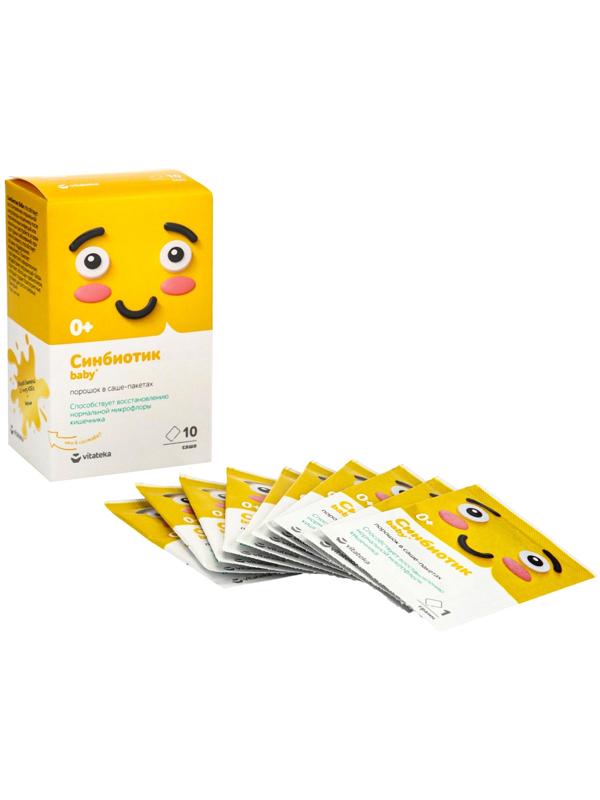 Синбиотик для детей «ВИТАТЕКА», для микрофлоры кишечника, порошок в саше-пакетах 10 шт. по 1 г
