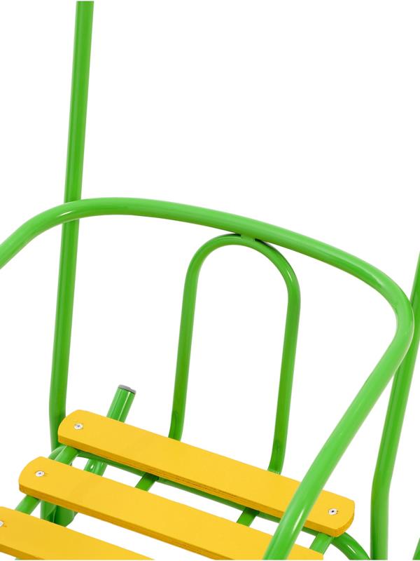 Санки детские «Ветерок 2», с ручкой, ярко-зелёные