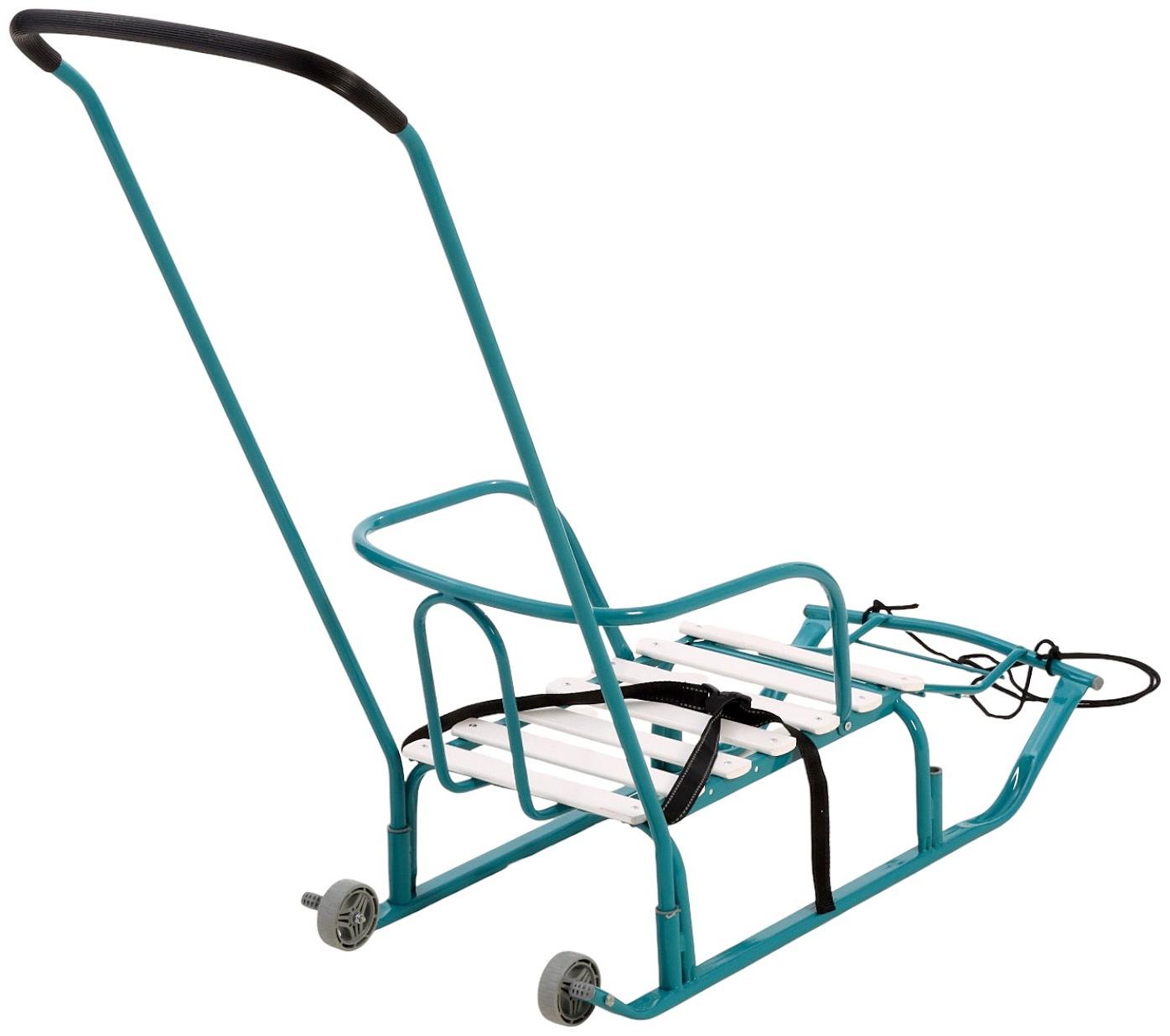 Санки детские «Тимка 5 комфорт», с ручкой, аквамарин