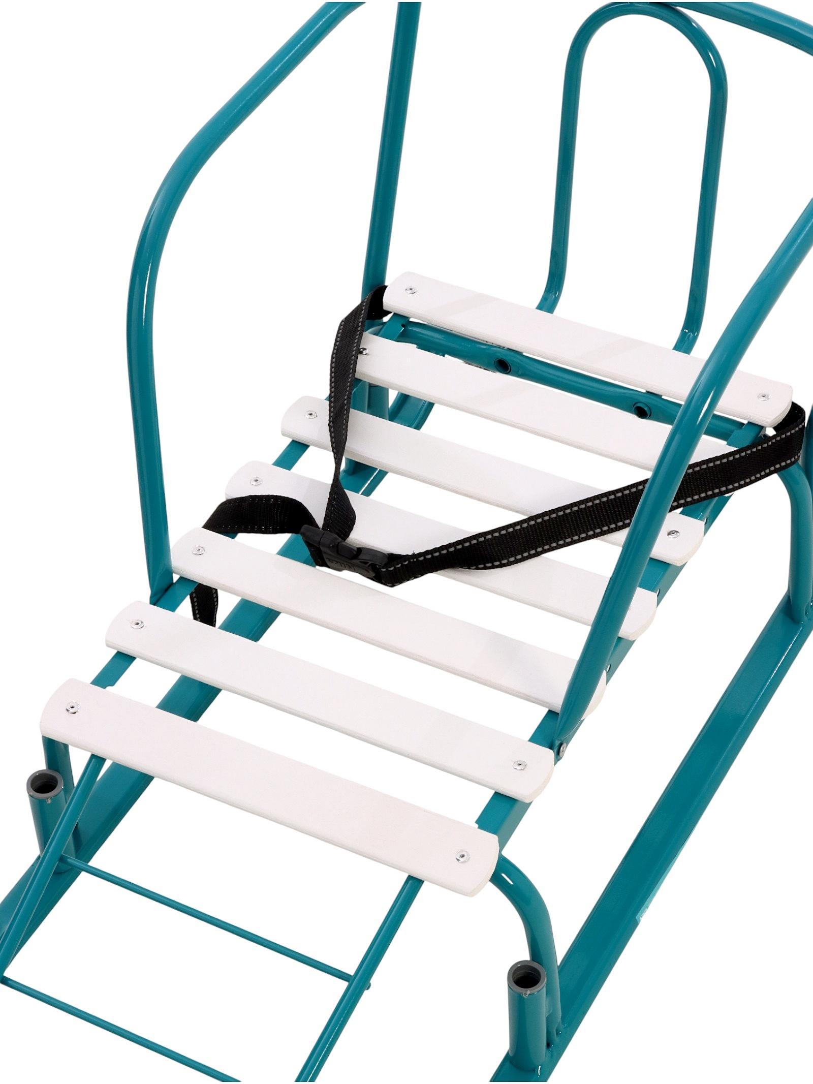 Санки детские «Тимка 5 комфорт», с ручкой, аквамарин