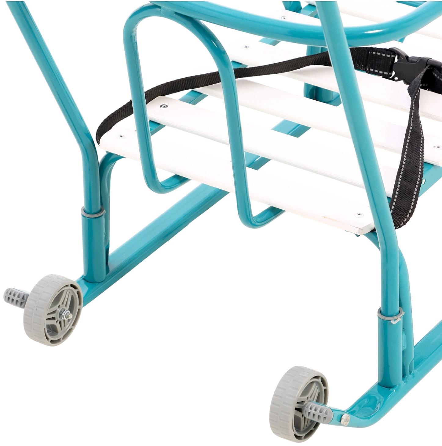 Санки детские «Тимка 5 комфорт», с ручкой, аквамарин