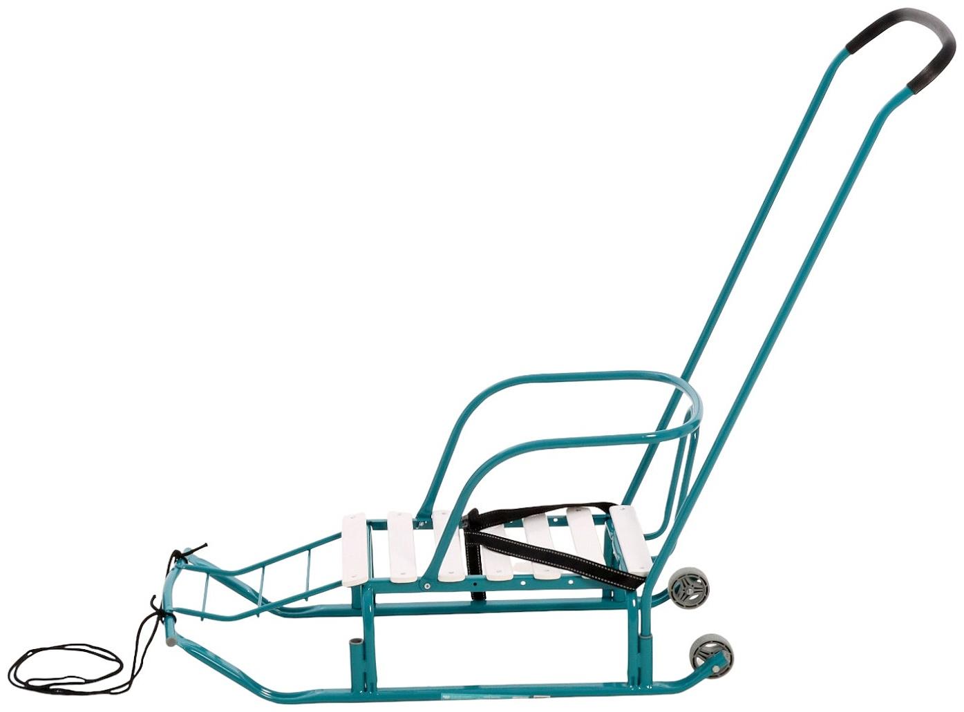 Санки детские «Тимка 5 комфорт», с ручкой, аквамарин