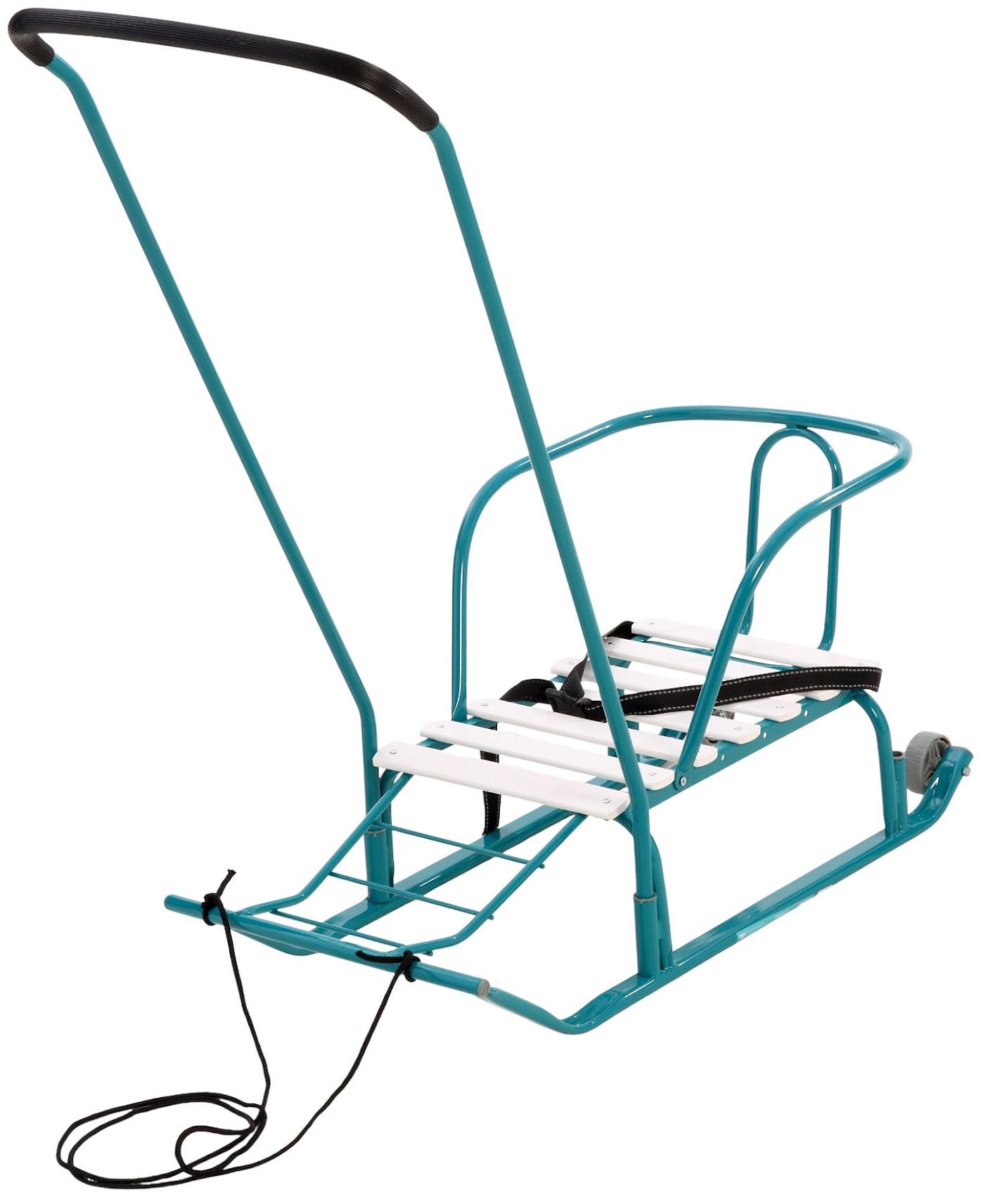 Санки детские «Тимка 5 комфорт», с ручкой, аквамарин