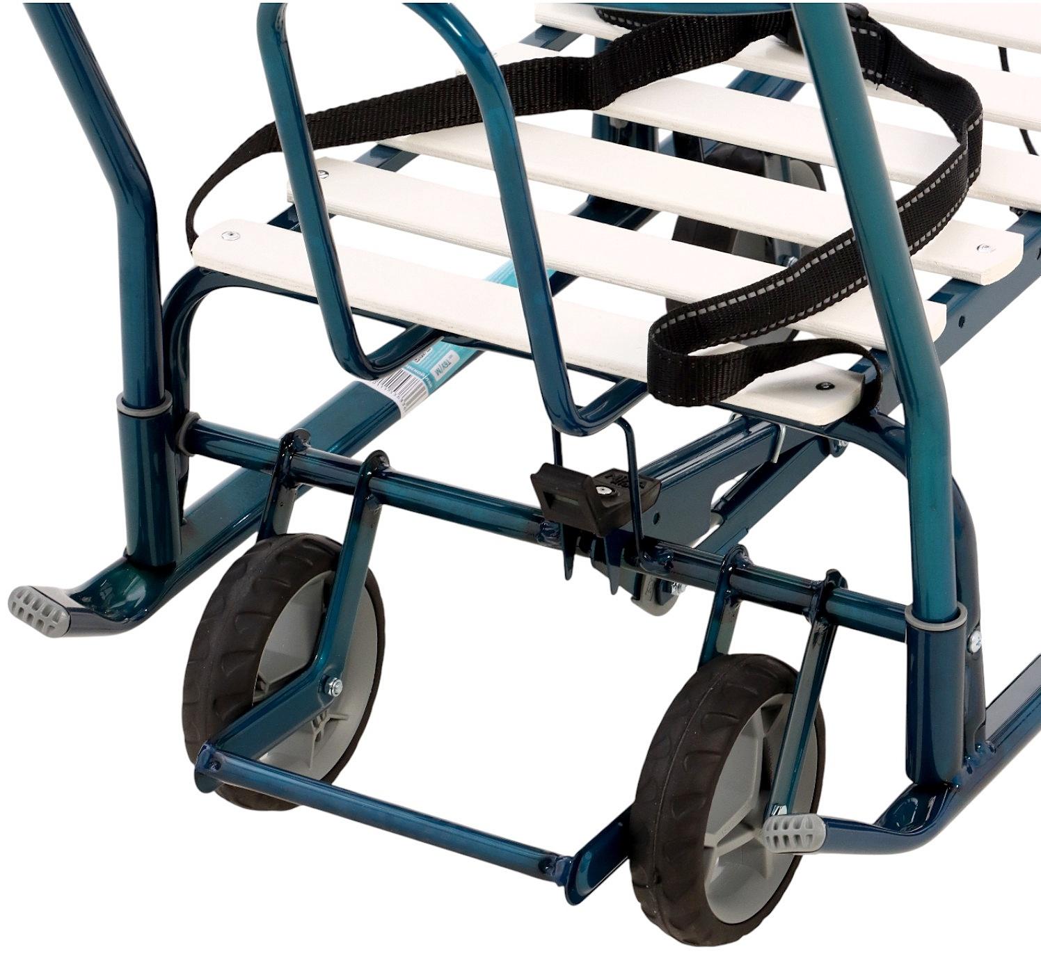 Санки детские с колёсами «Тимка 6 универсал», с ручкой, морской лак