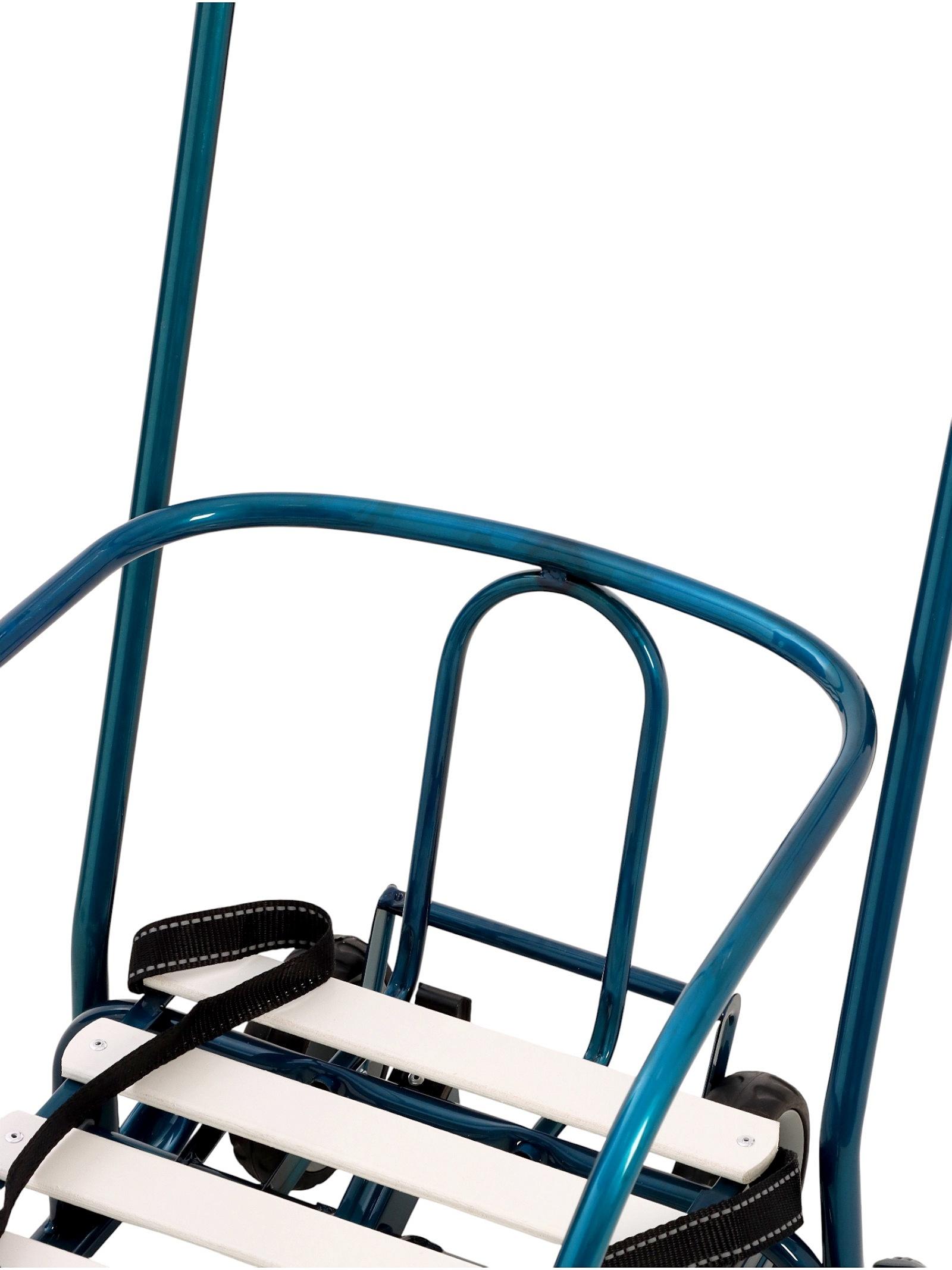 Санки детские с колёсами «Тимка 6 универсал», с ручкой, морской лак