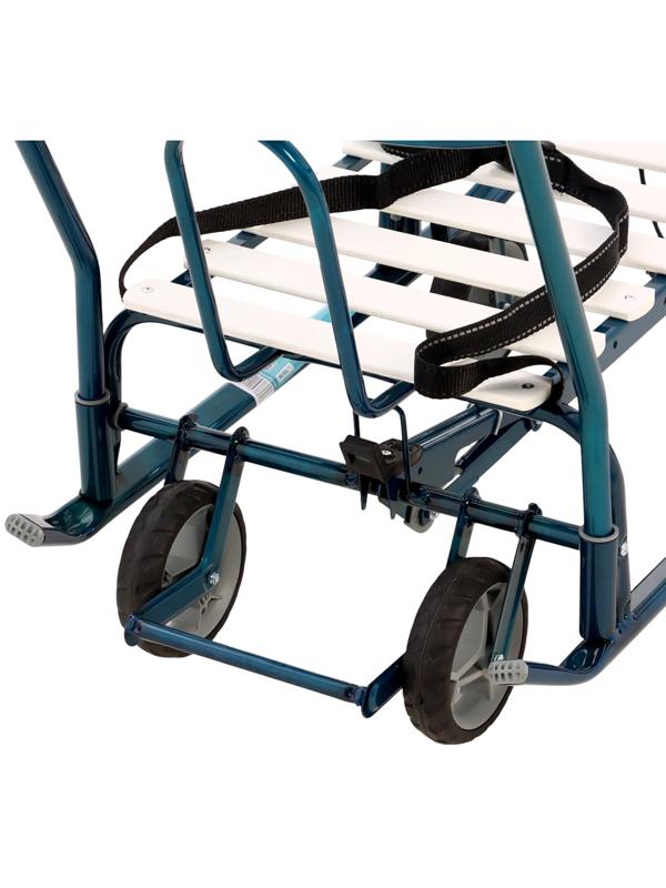 Санки детские с колёсами «Тимка 6 универсал», с ручкой, морской лак