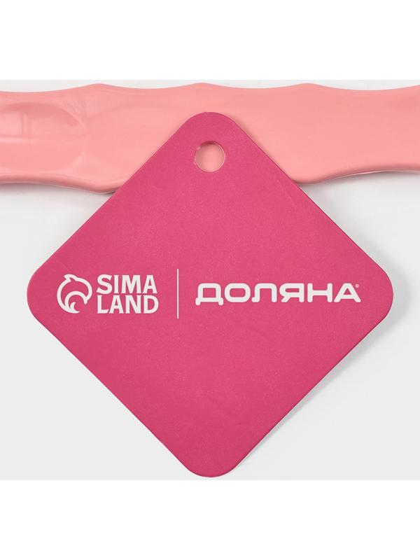 Щётка банная на ручке Доляна, массажёр, 33×6 см, розовая