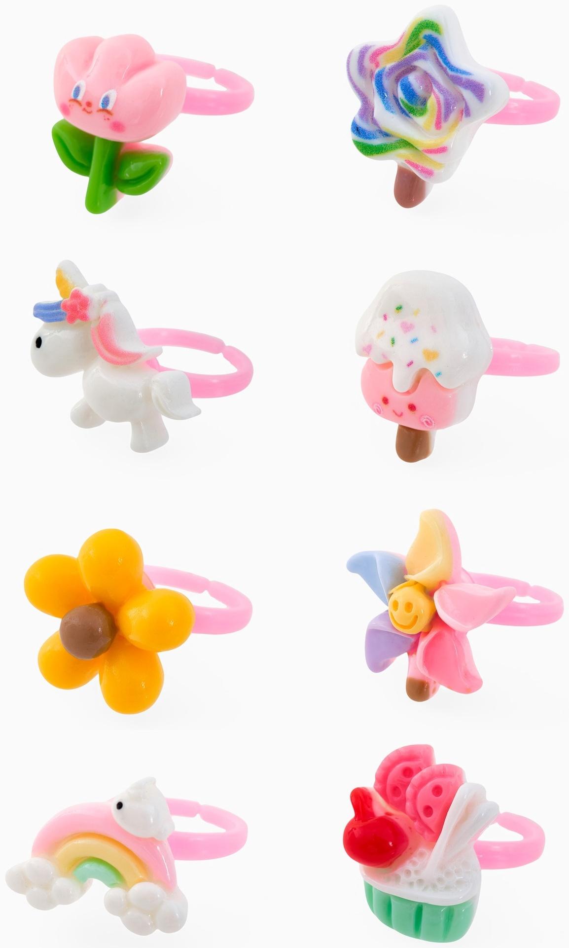 Кольцо «Выбражулька. Единорог», сладости, форма МИКС, цветное, безразмерное