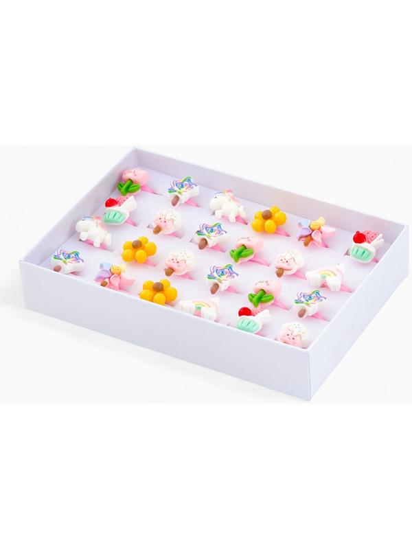 Кольцо «Выбражулька. Единорог», сладости, форма МИКС, цветное, безразмерное