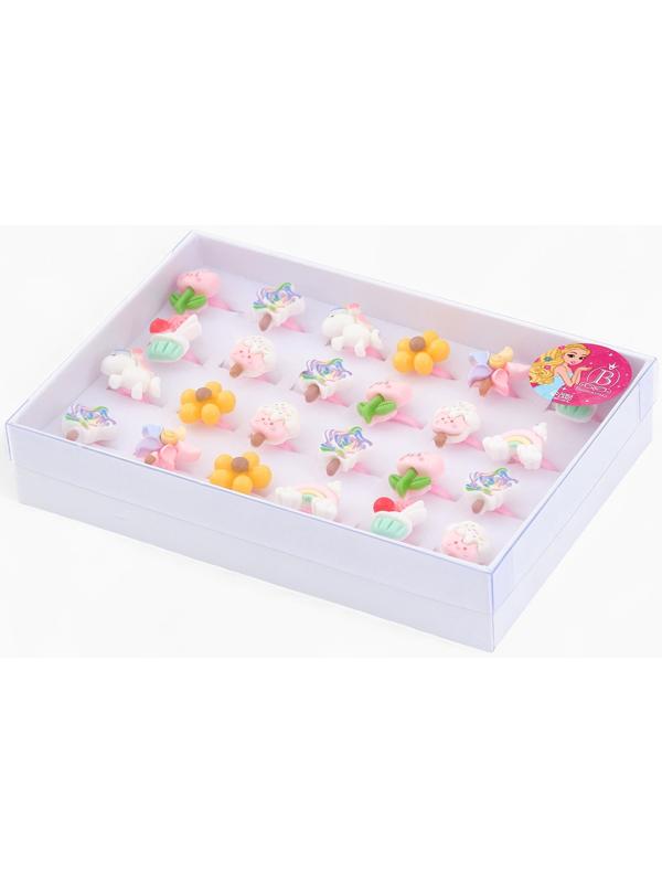 Кольцо «Выбражулька. Единорог», сладости, форма МИКС, цветное, безразмерное