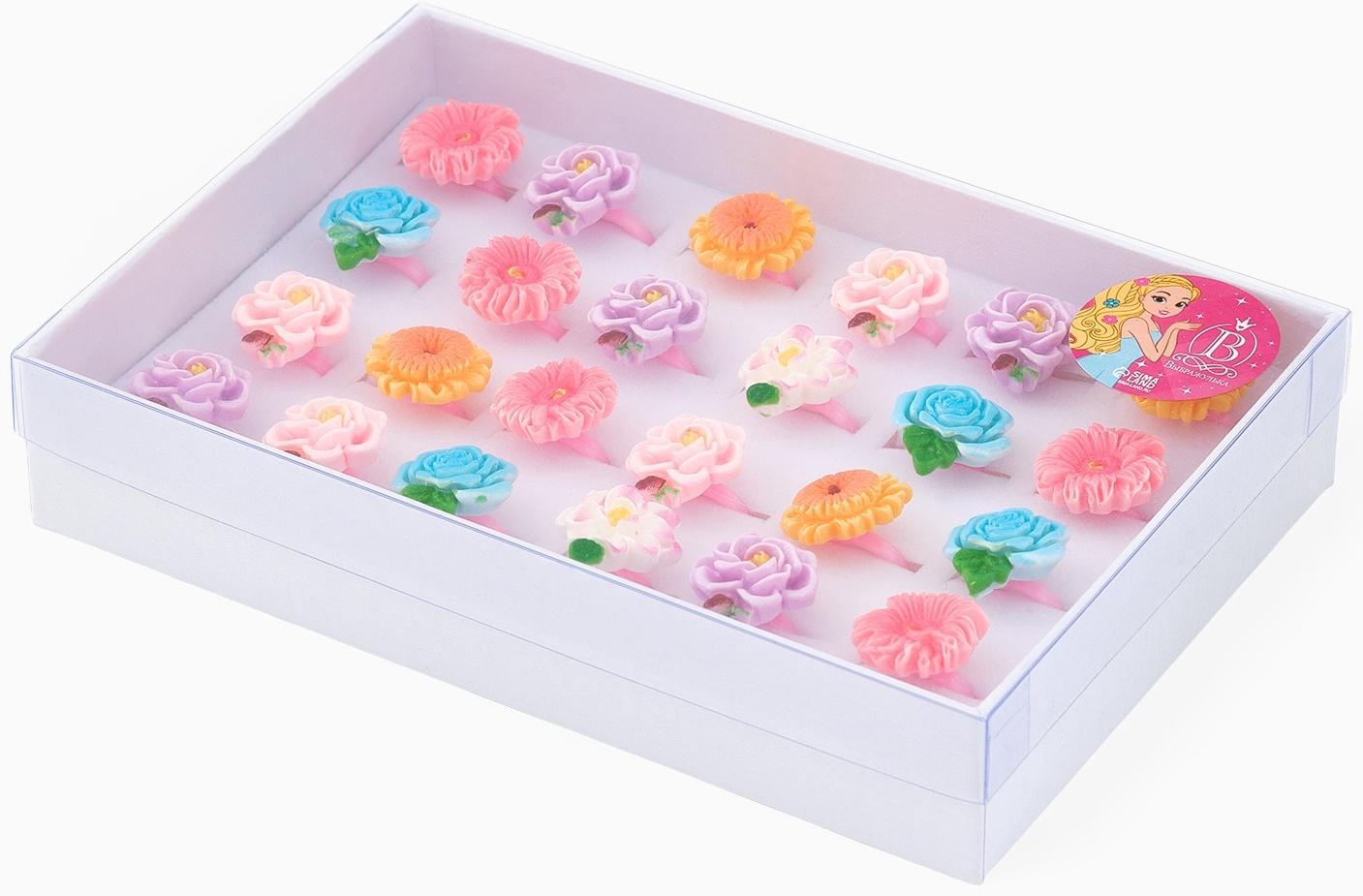 Кольцо «Выбражулька. Цветы», форма МИКС, цветное, безразмерное