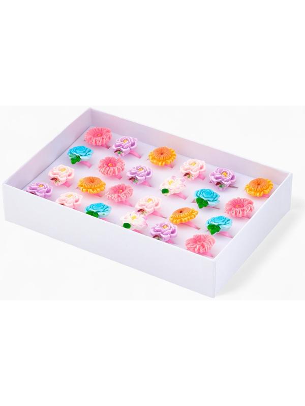 Кольцо «Выбражулька. Цветы», форма МИКС, цветное, безразмерное