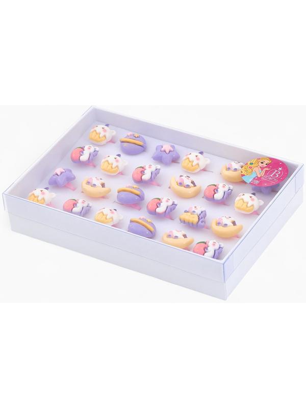 Кольцо «Выбражулька. Единороги в космосе», форма МИКС, цветное, безразмерное