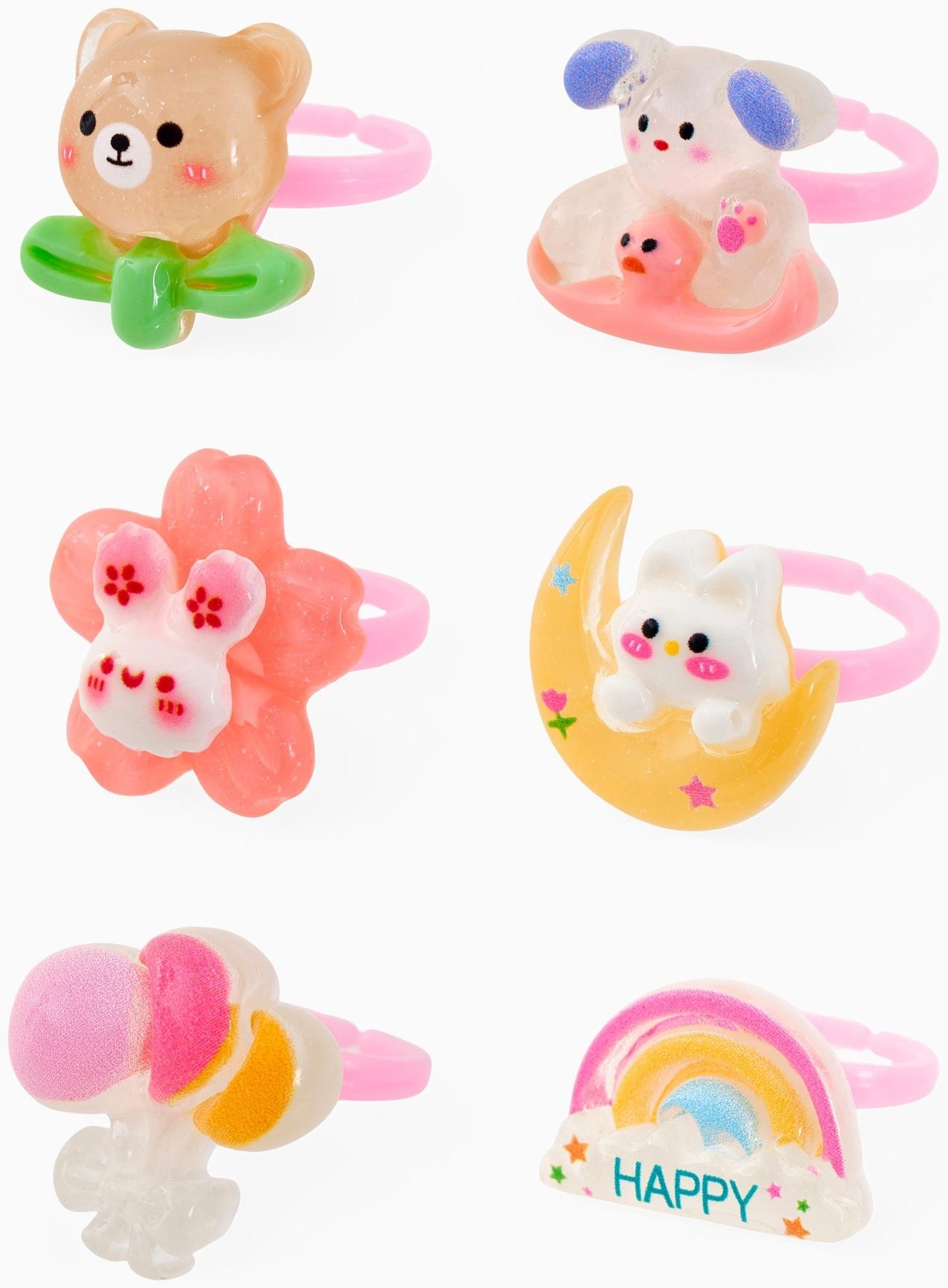 Кольцо «Выбражулька. Мишка и Заяц», форма МИКС, цветное, безразмерное