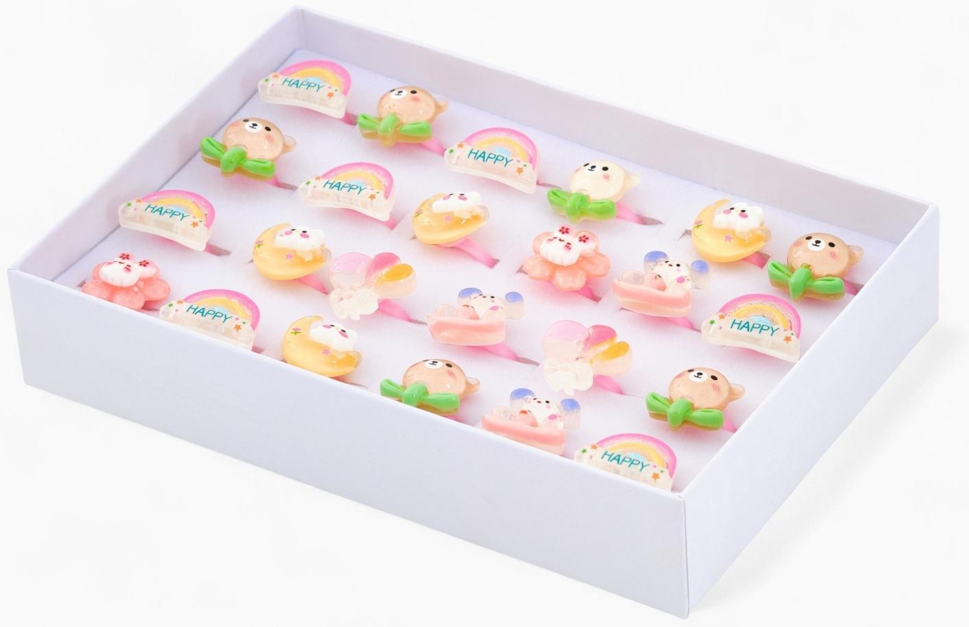 Кольцо «Выбражулька. Мишка и Заяц», форма МИКС, цветное, безразмерное